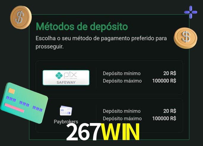 O cassino 267WIN oferece uma grande variedade de métodos de pagamento